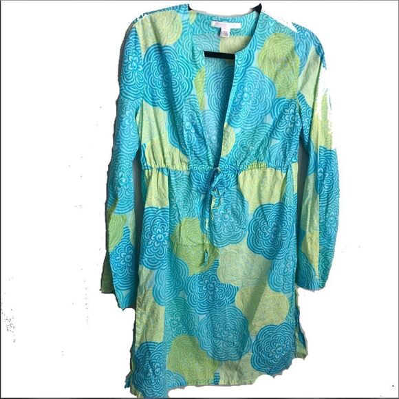 Victoria’s Secret LS Plunge Floral Print Cover Up Dress - Picture 9 of 16